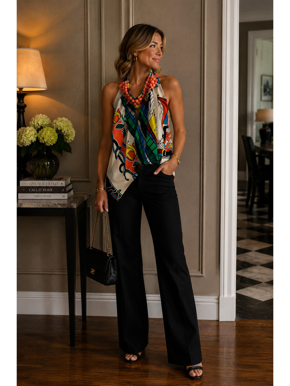 Single Abstract Patterned Blouse